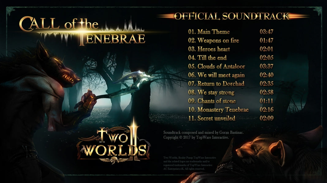 Two Worlds II - Call of the Tenebrae Soundtrack DLC Steam CD Key