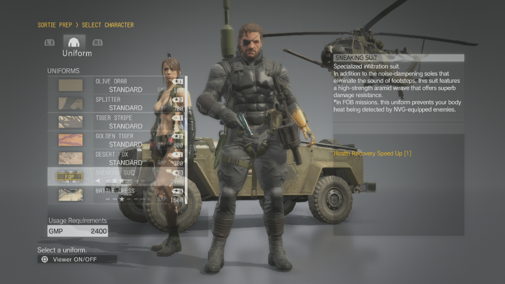 METAL GEAR SOLID V: THE PHANTOM PAIN - Sneaking Suit (The Boss) DLC