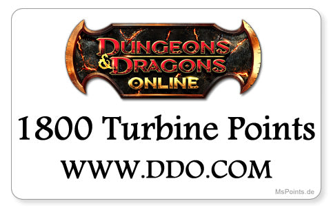Dungeons & Dragons Online - 1800 Turbine Point Code (EU)