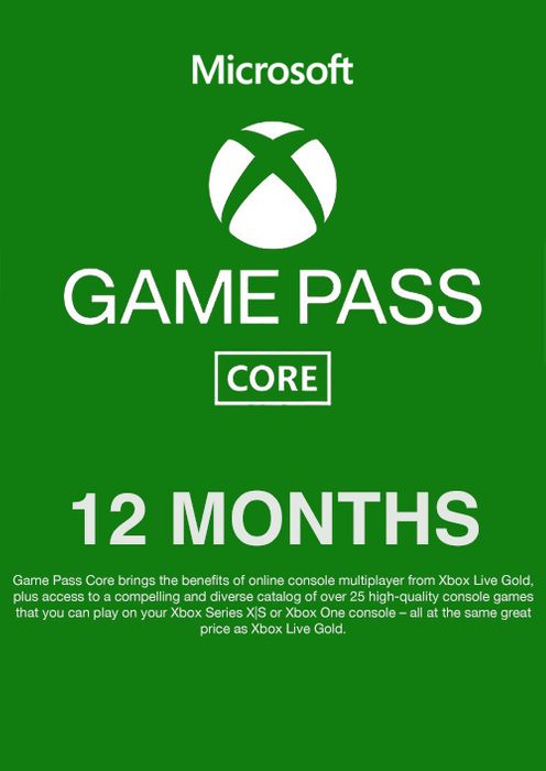 Xbox Game Pass Core 12 Lună