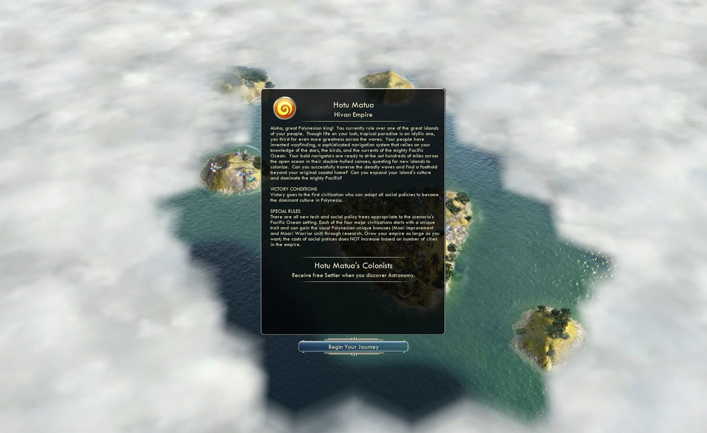 Sid Meier’s Civilization V: Civilization and Scenario Pack – Polynesia (DLC) (MAC) (Steam)