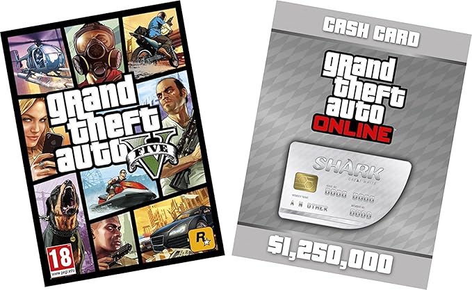 GTA V - Premium Online Edition &amp; Great White Shark Card Bundle (DLC)
