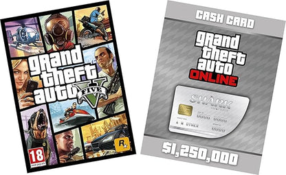 GTA V - Premium Online Edition &amp; Great White Shark Card Bundle (DLC)