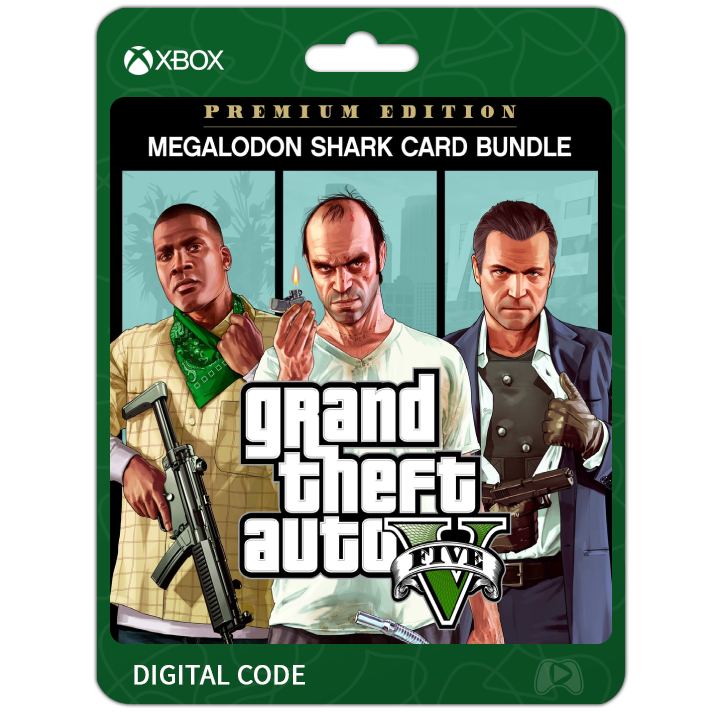 Grand Theft Auto V: Premium Online Edition &amp; Megalodon Shark Card Bundle (Xbox One) (EU)