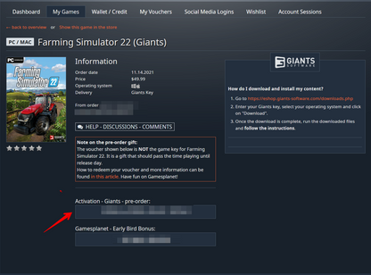 Farming Simulator 22 (Giants Key)