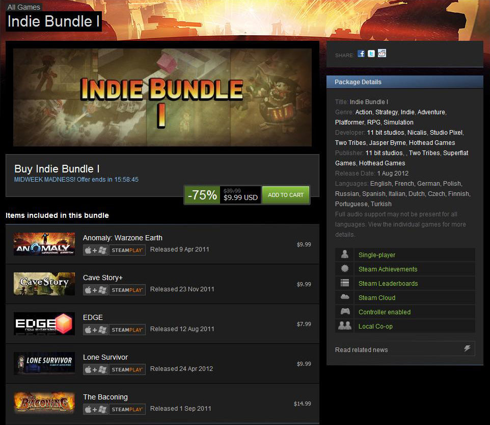 Indie Game Bundle (Steam)