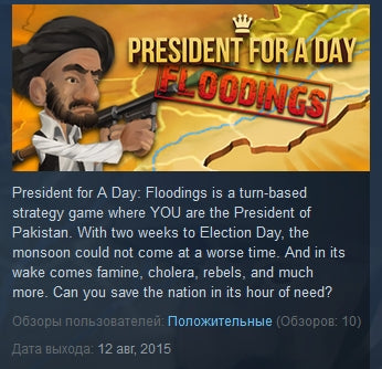 President for a Day - Floodings Steam CD Key