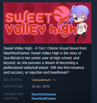 Sweet Volley High Steam CD Key