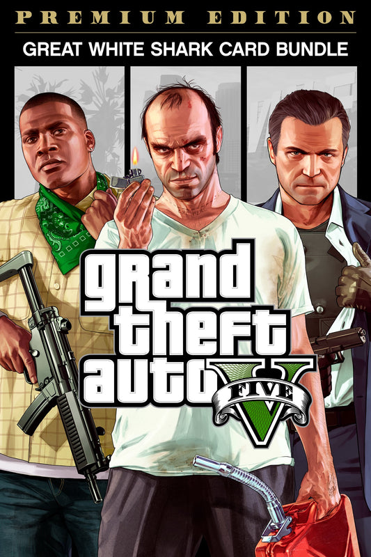 Grand Theft Auto V GTA 5 - Premium Online Edition &amp; Great White Shark Card Bundle
