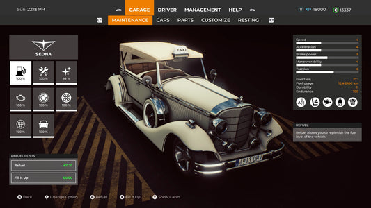 Taxi Life: A City Driving Simulator - VIP Vintage Convertible Car (DLC)